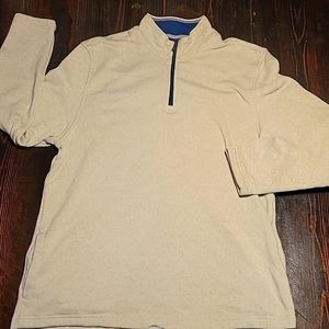 IZOD Warm Sweater, Cream/Beige Color, Quarter Zip